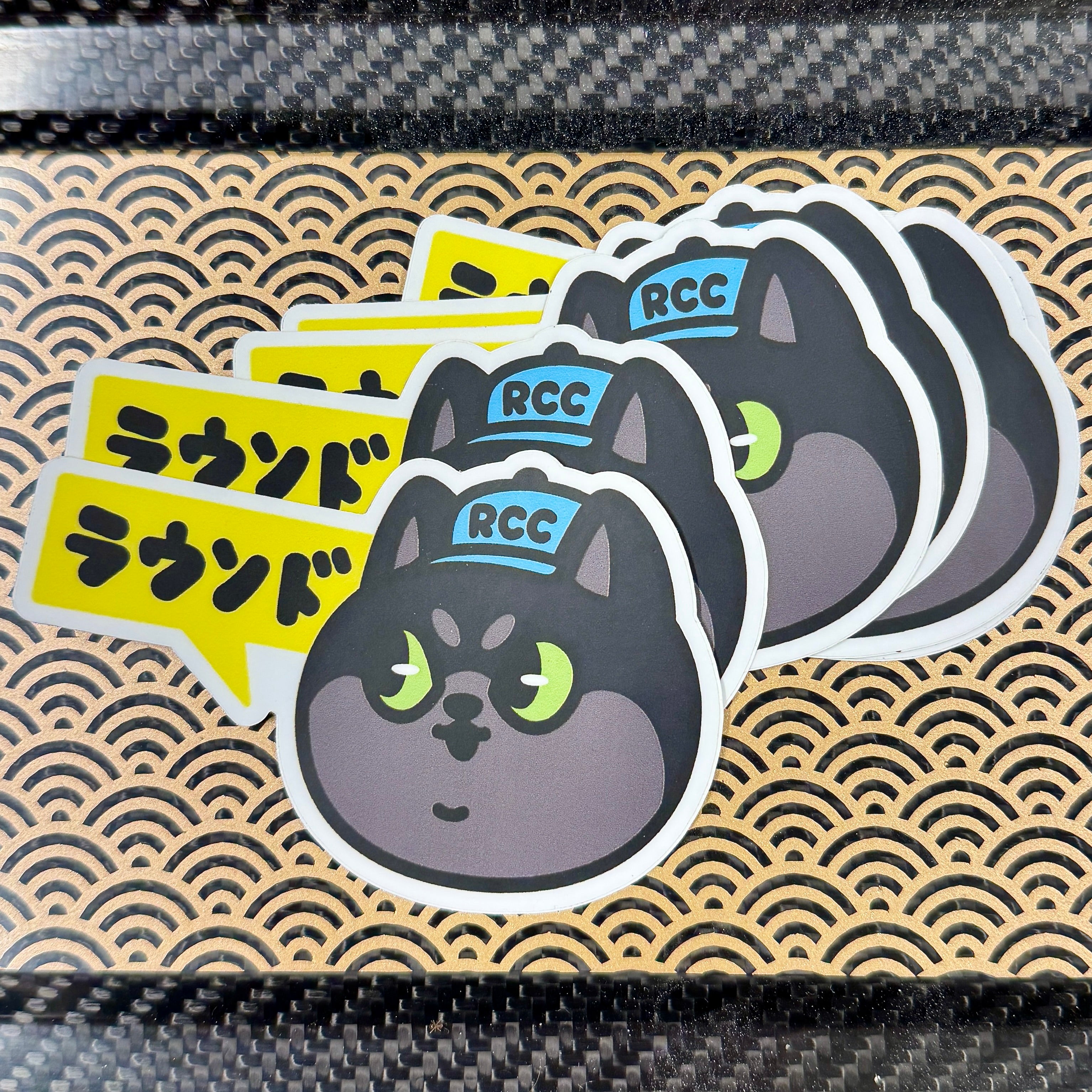 Round Cat Mascot "Round" Sticker