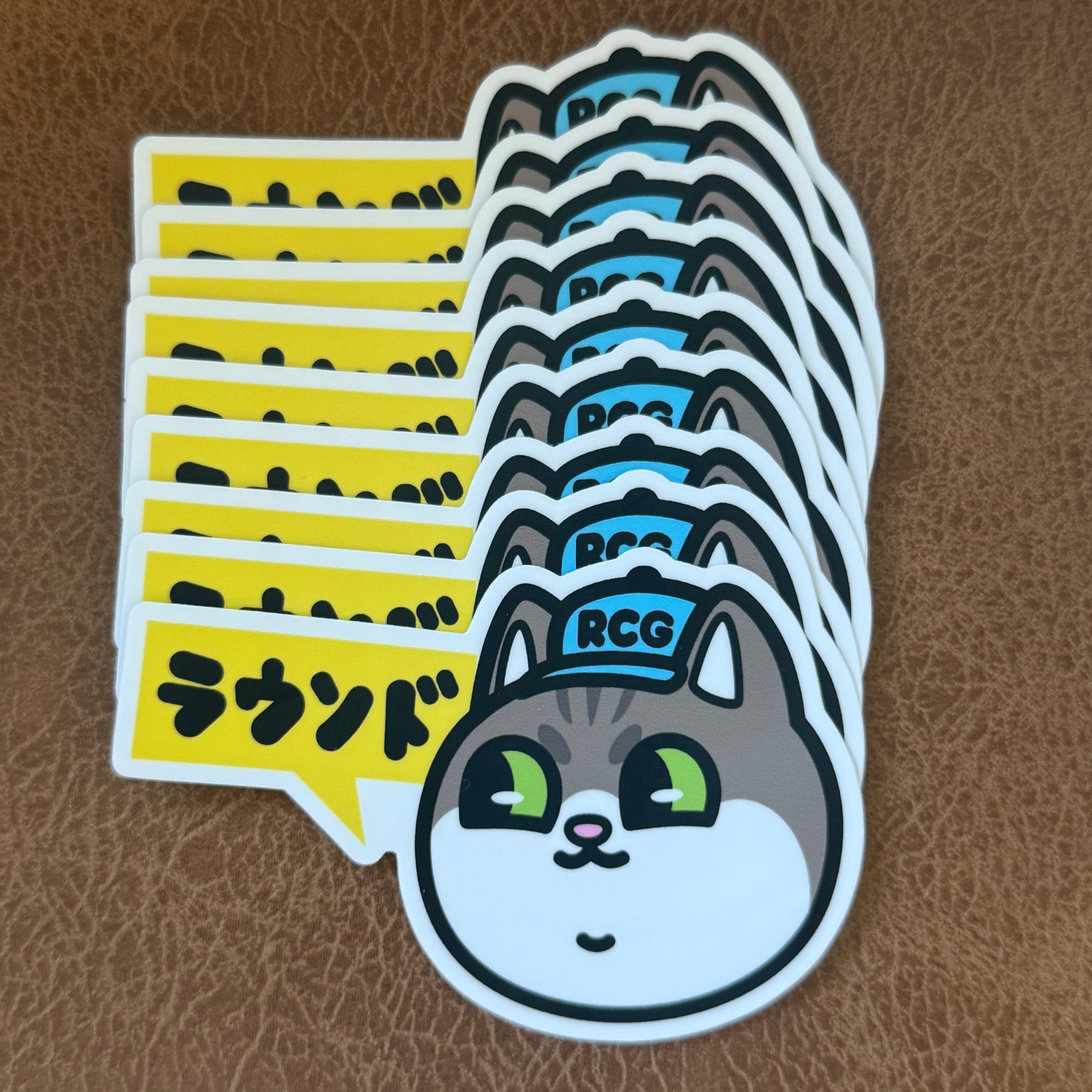 Round Cat Mascot "Round" Sticker