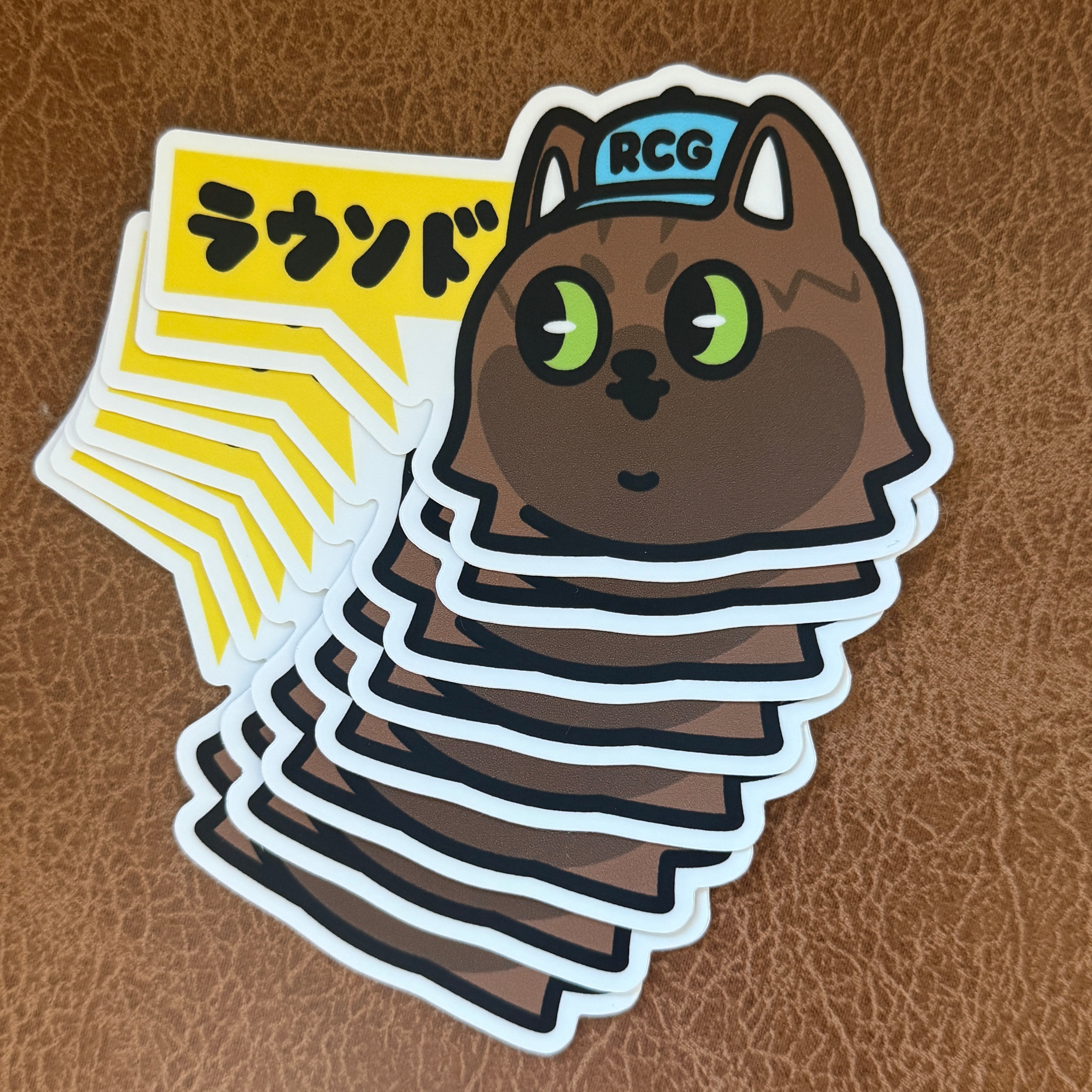 Round Cat Mascot "Round" Sticker